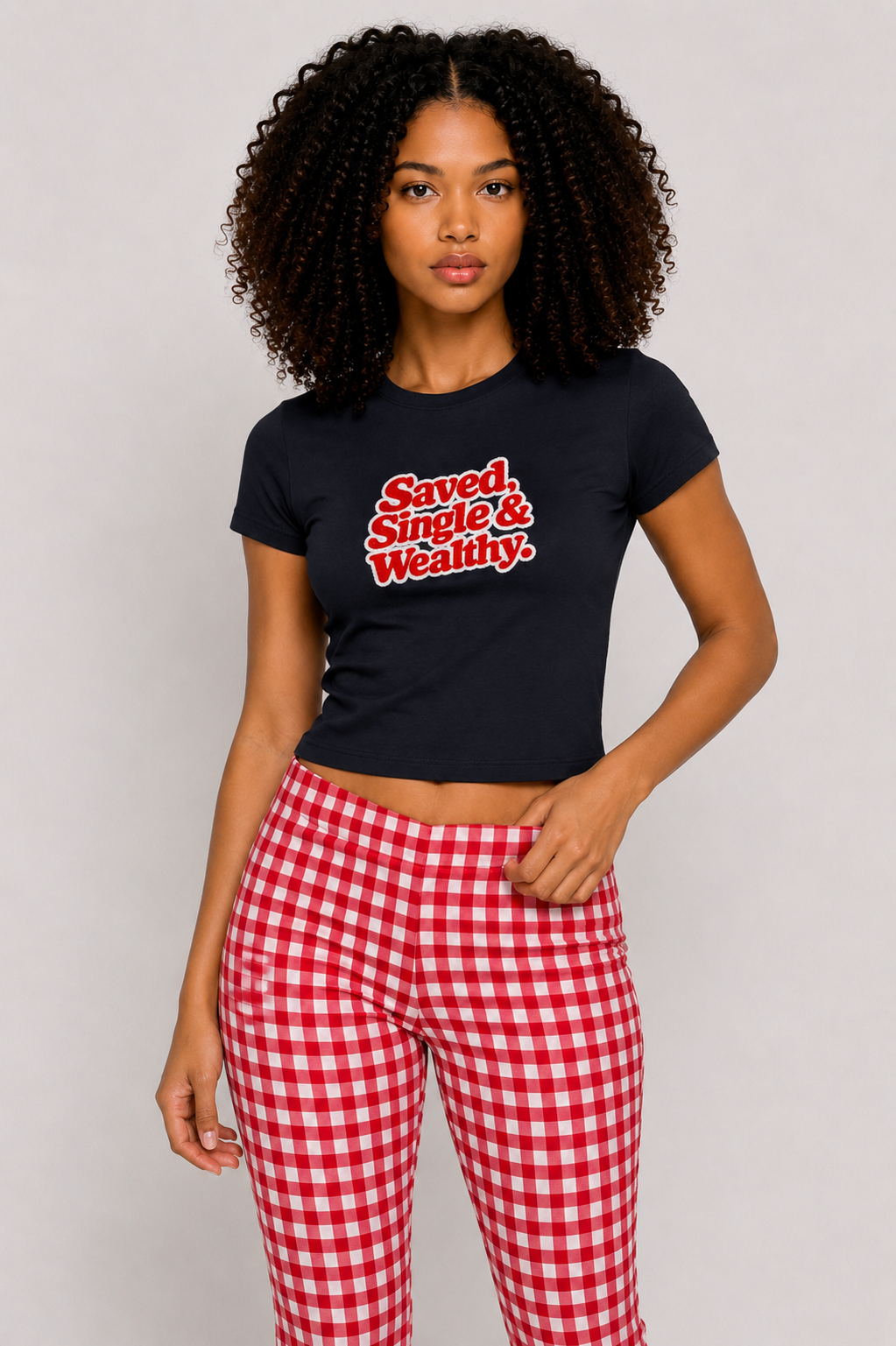 Black Saved, Single & Wealthy Tee
