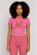 Pink Saved, Single & Wealthy Tee